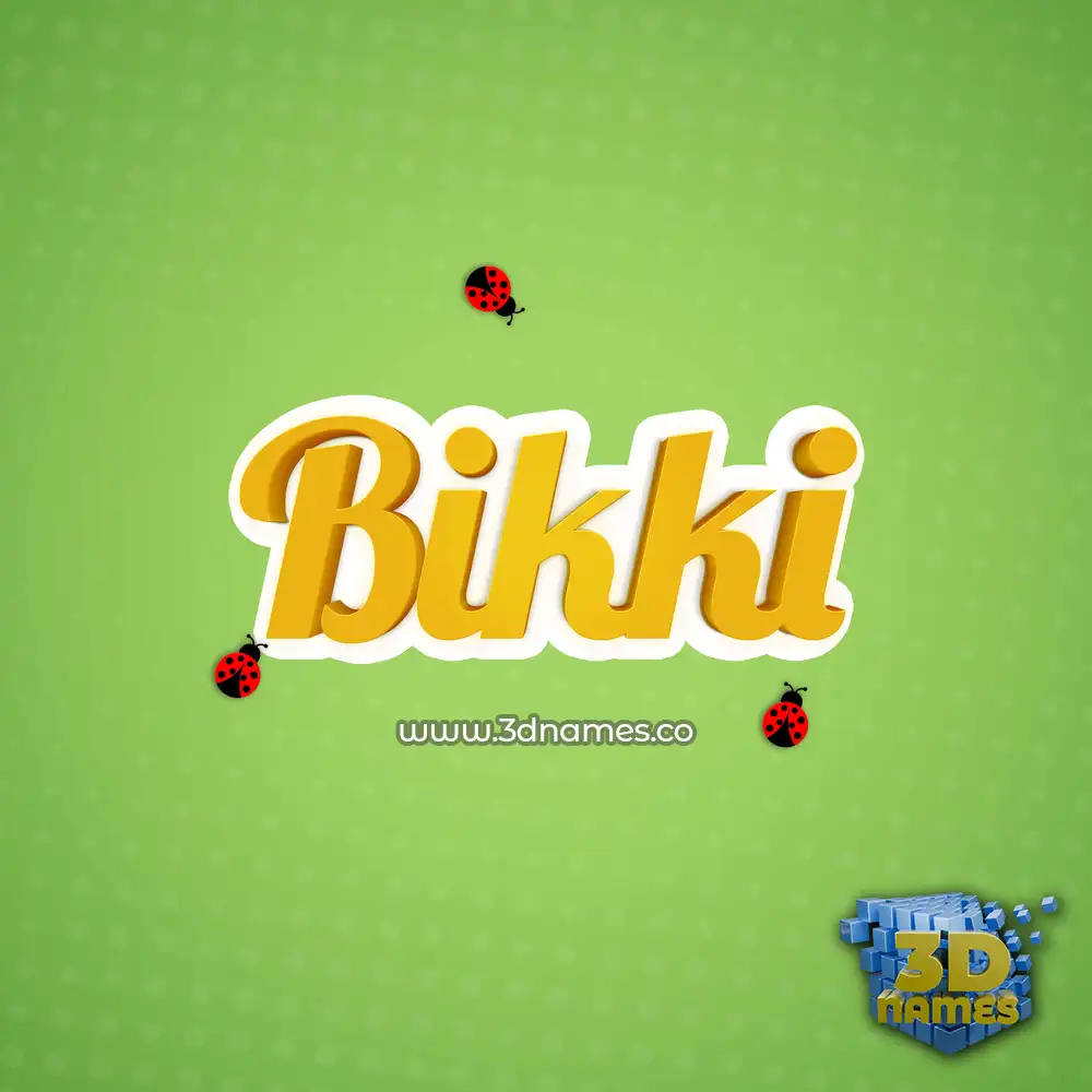 bikki in Ladybugs style - 3D name wallpaper