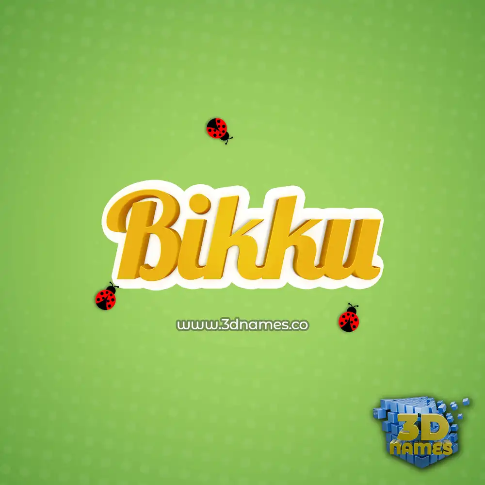 bikku in Ladybugs style - 3D name wallpaper