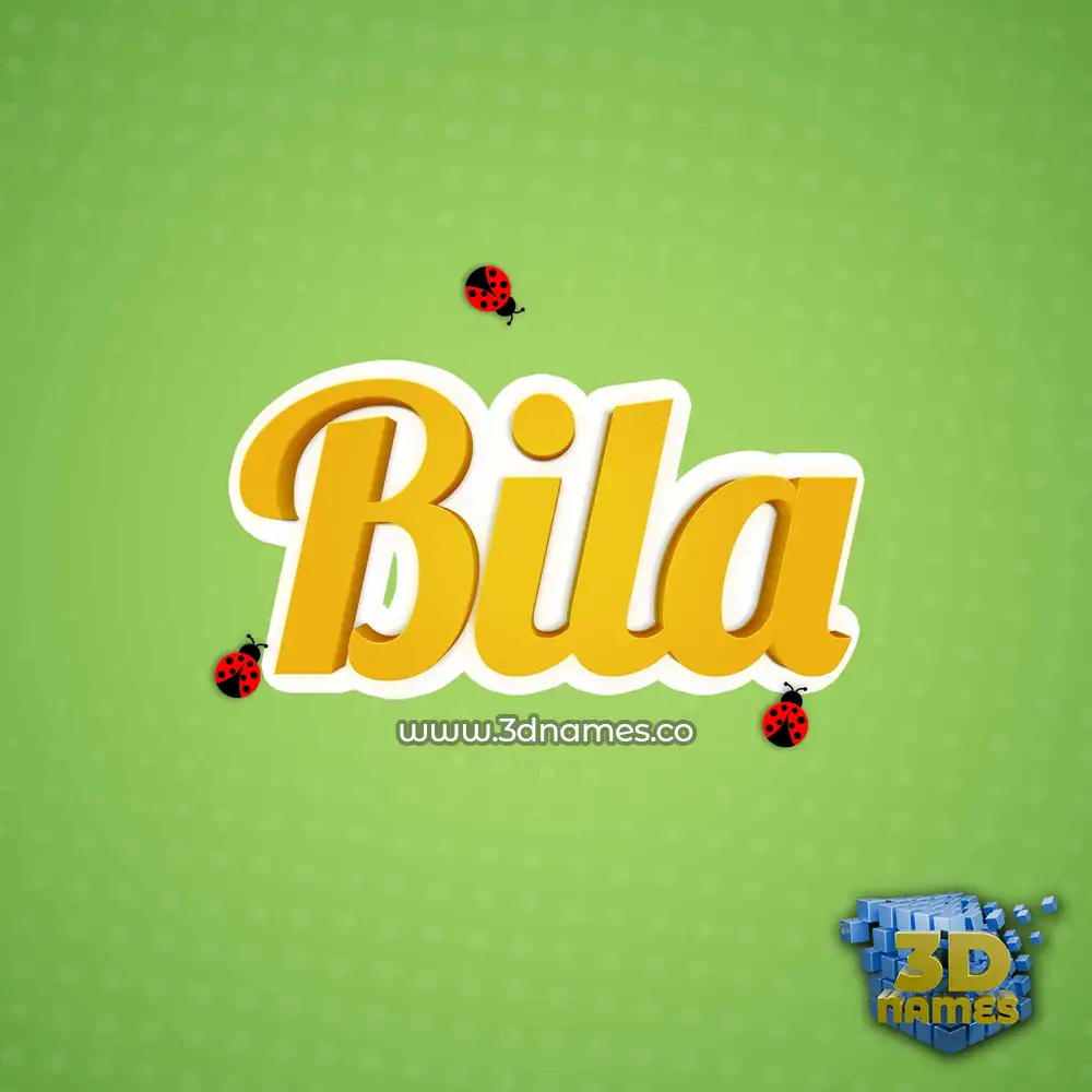 bila in Ladybugs style - 3D name wallpaper