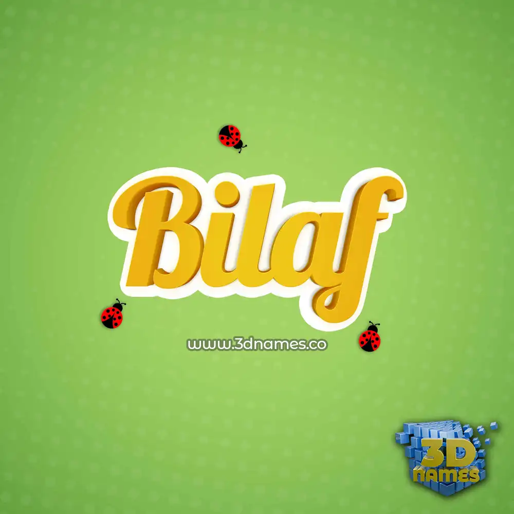 bilaf in Ladybugs style - 3D name wallpaper