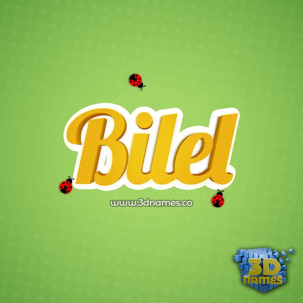 bilel in Ladybugs style - 3D name wallpaper