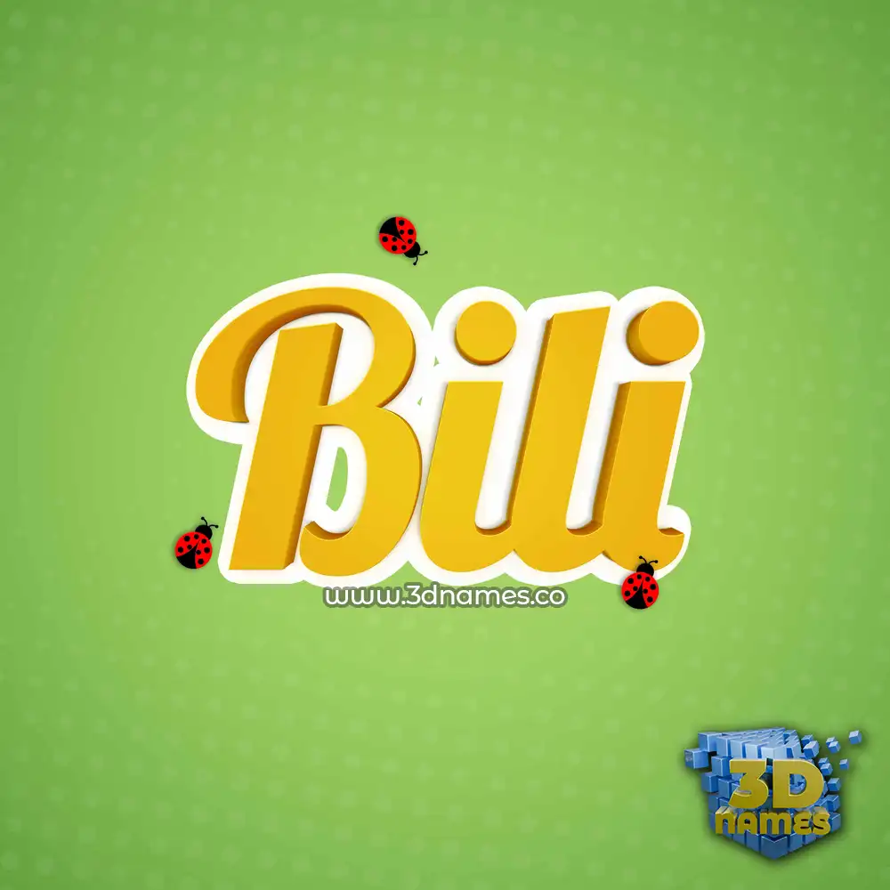 bili in Ladybugs style - 3D name wallpaper