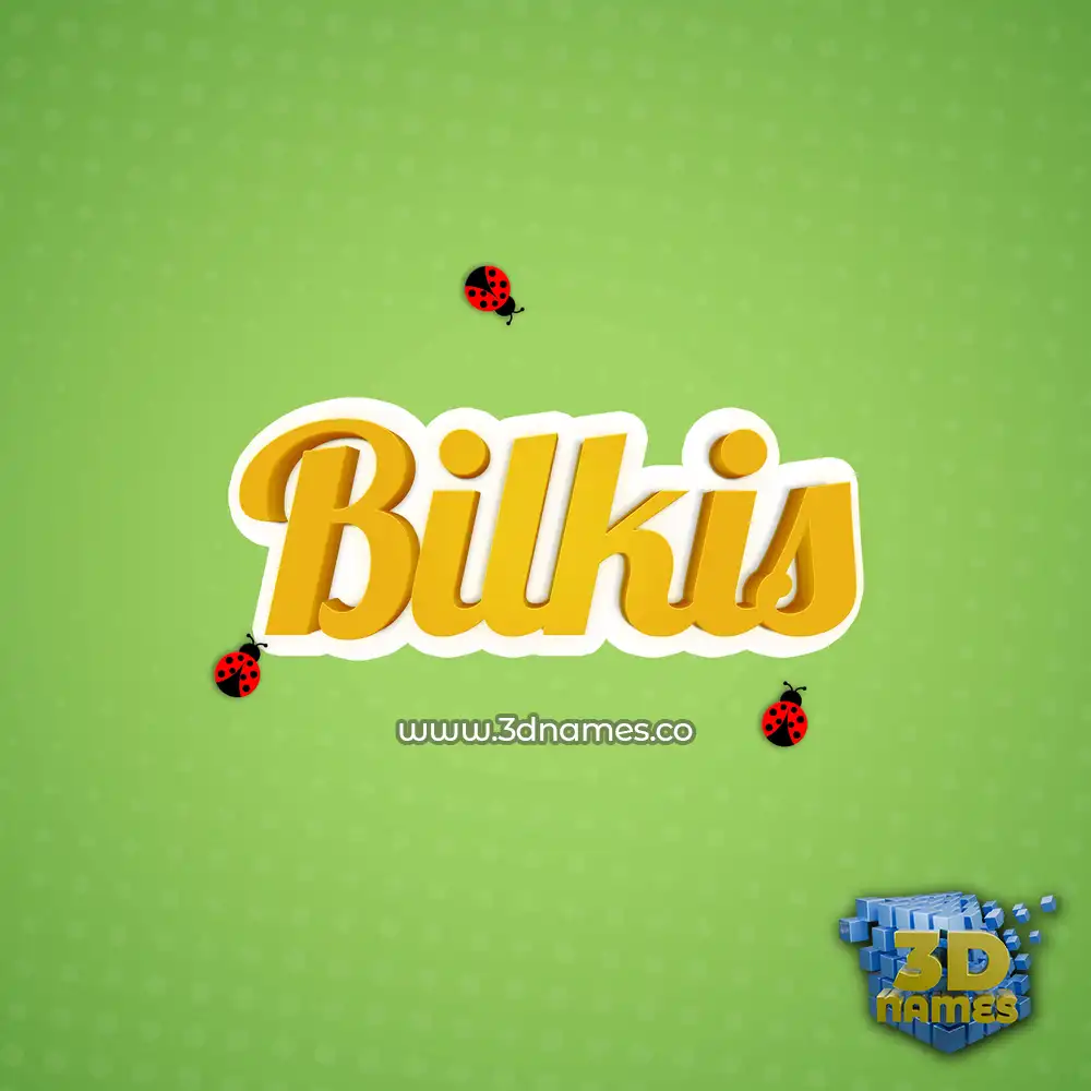 bilkis in Ladybugs style - 3D name wallpaper