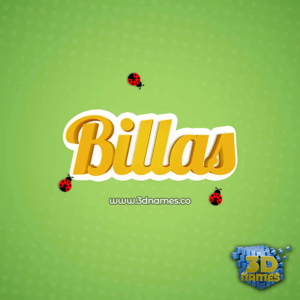 billas in Ladybugs style - 3D name wallpaper