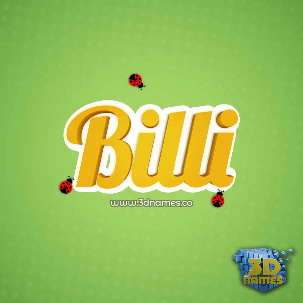 billi in Ladybugs style - 3D name wallpaper