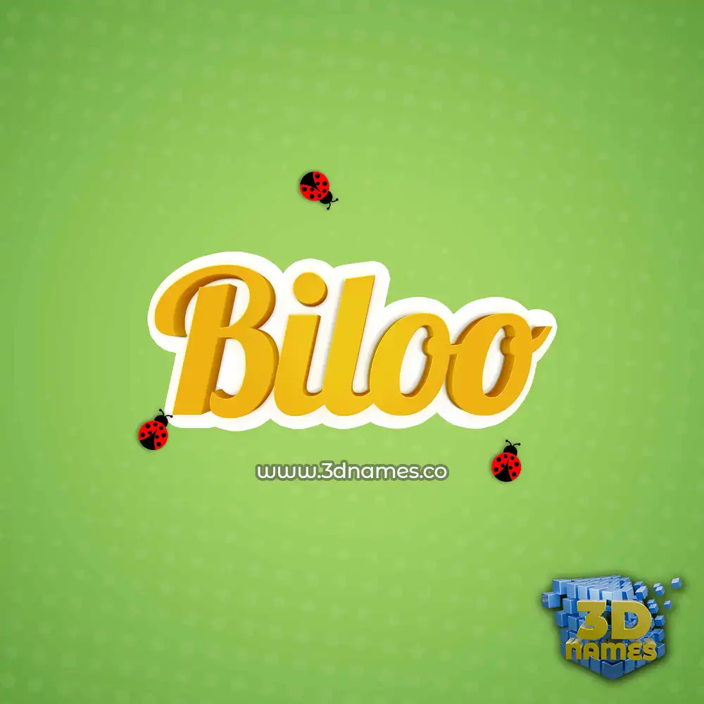 biloo in Ladybugs style - 3D name wallpaper
