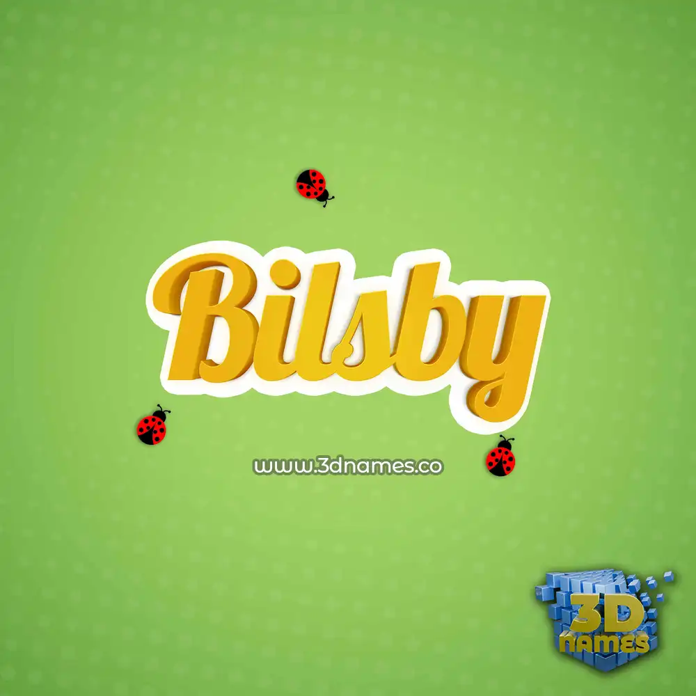 bilsby in Ladybugs style - 3D name wallpaper