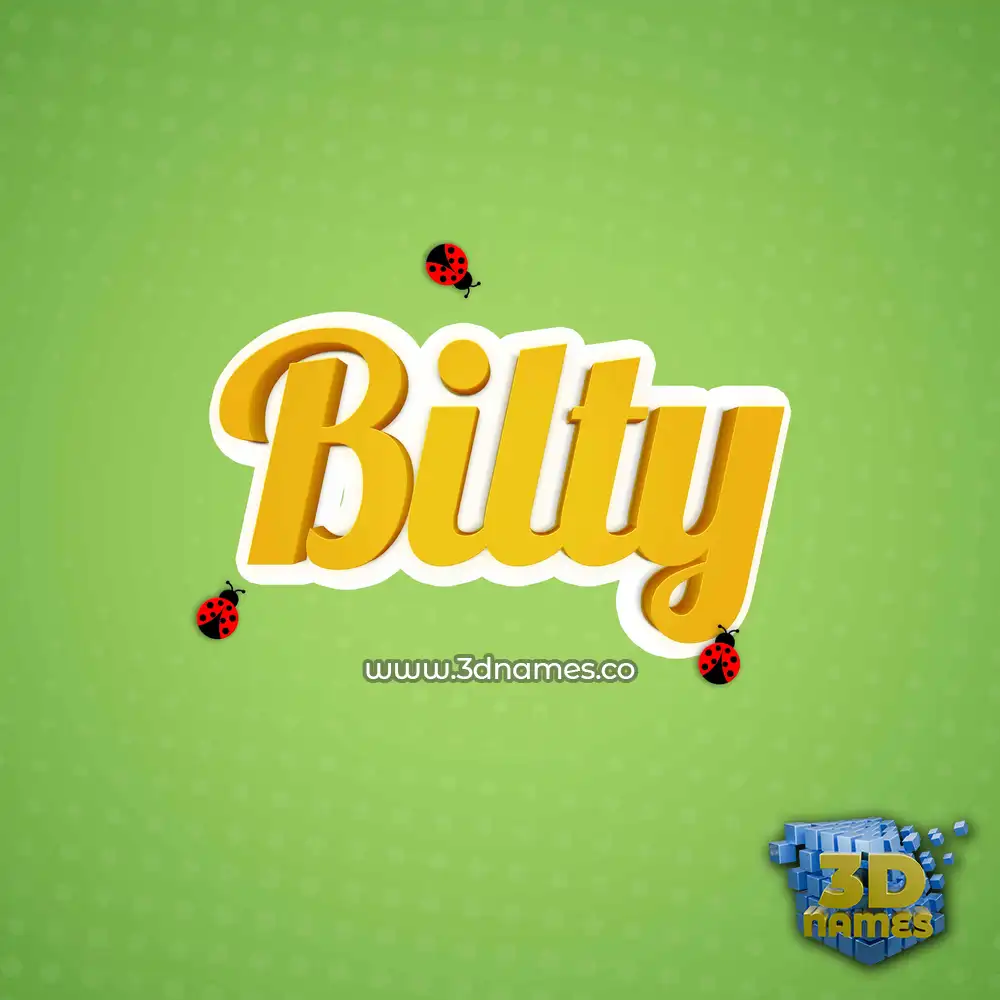 bilty in Ladybugs style - 3D name wallpaper