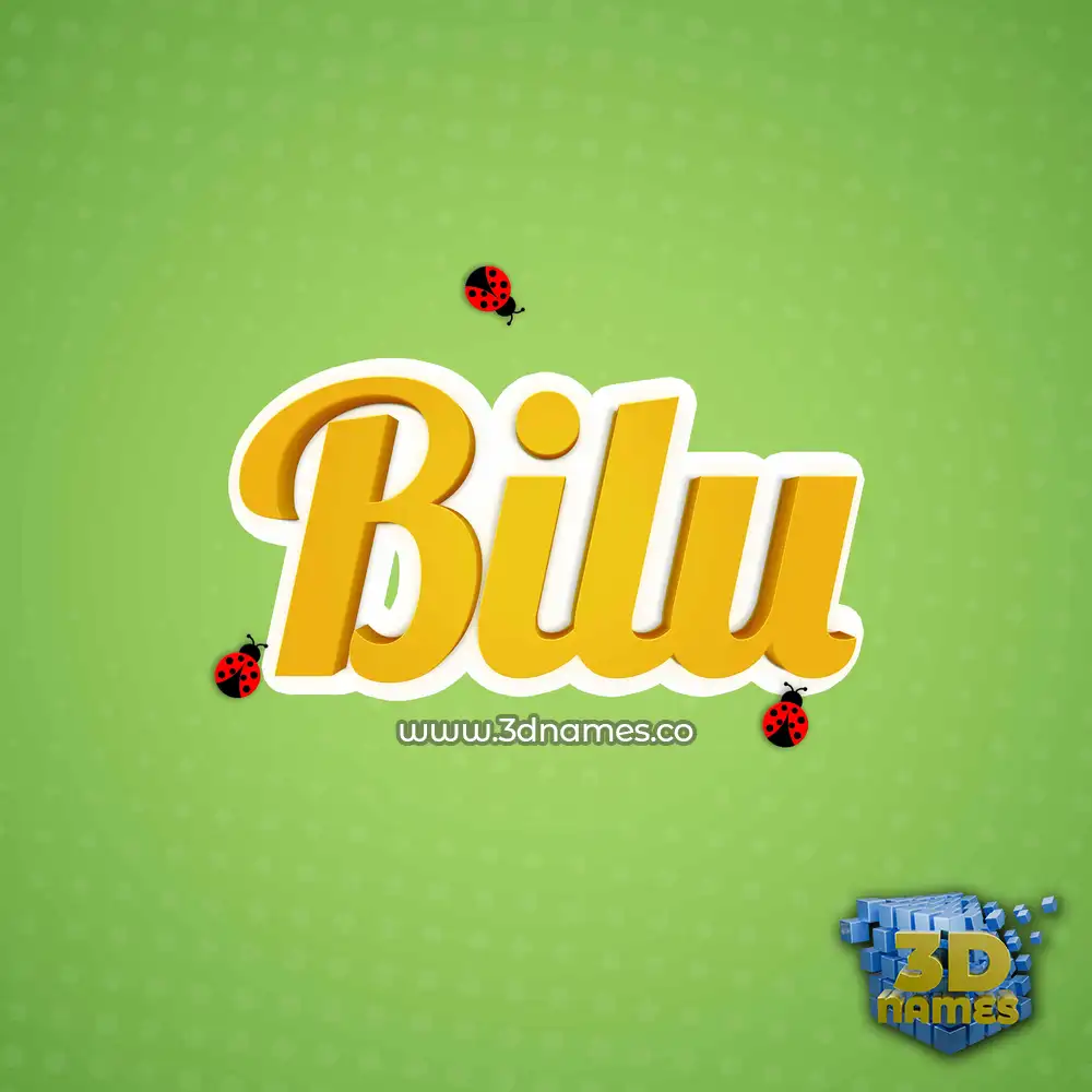 bilu in Ladybugs style - 3D name wallpaper
