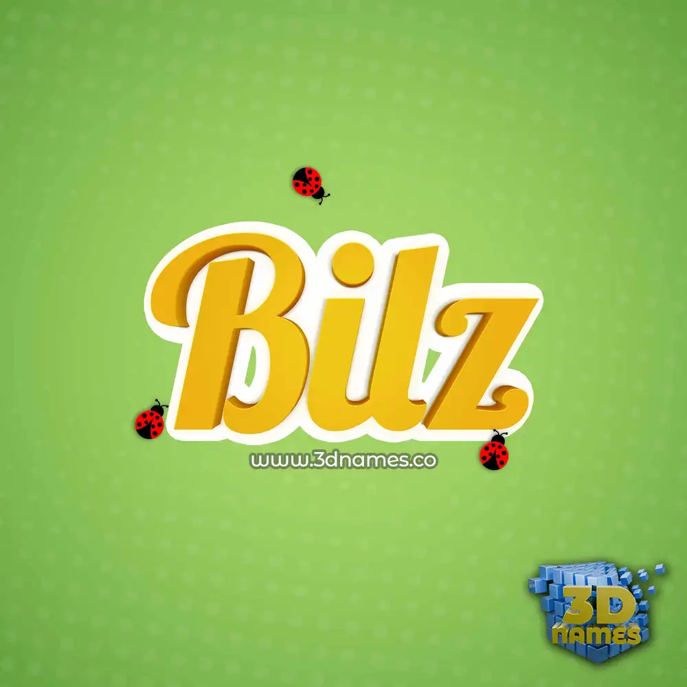 bilz in Ladybugs style - 3D name wallpaper