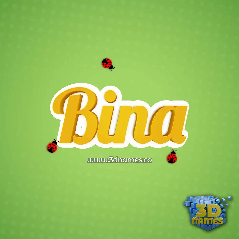 bina in Ladybugs style - 3D name wallpaper