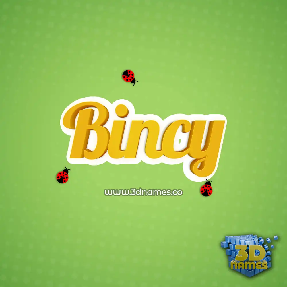 bincy in Ladybugs style - 3D name wallpaper
