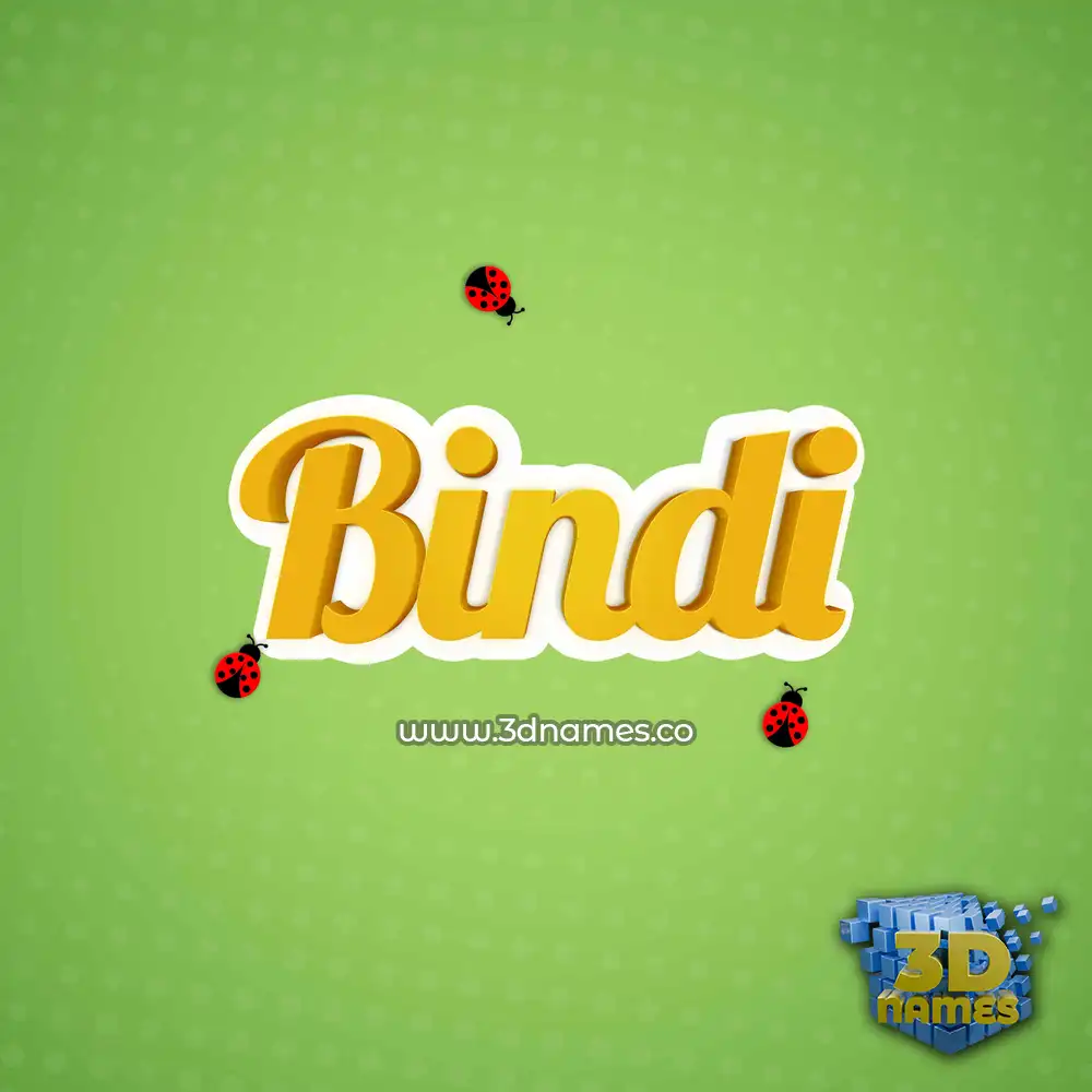 bindi in Ladybugs style - 3D name wallpaper