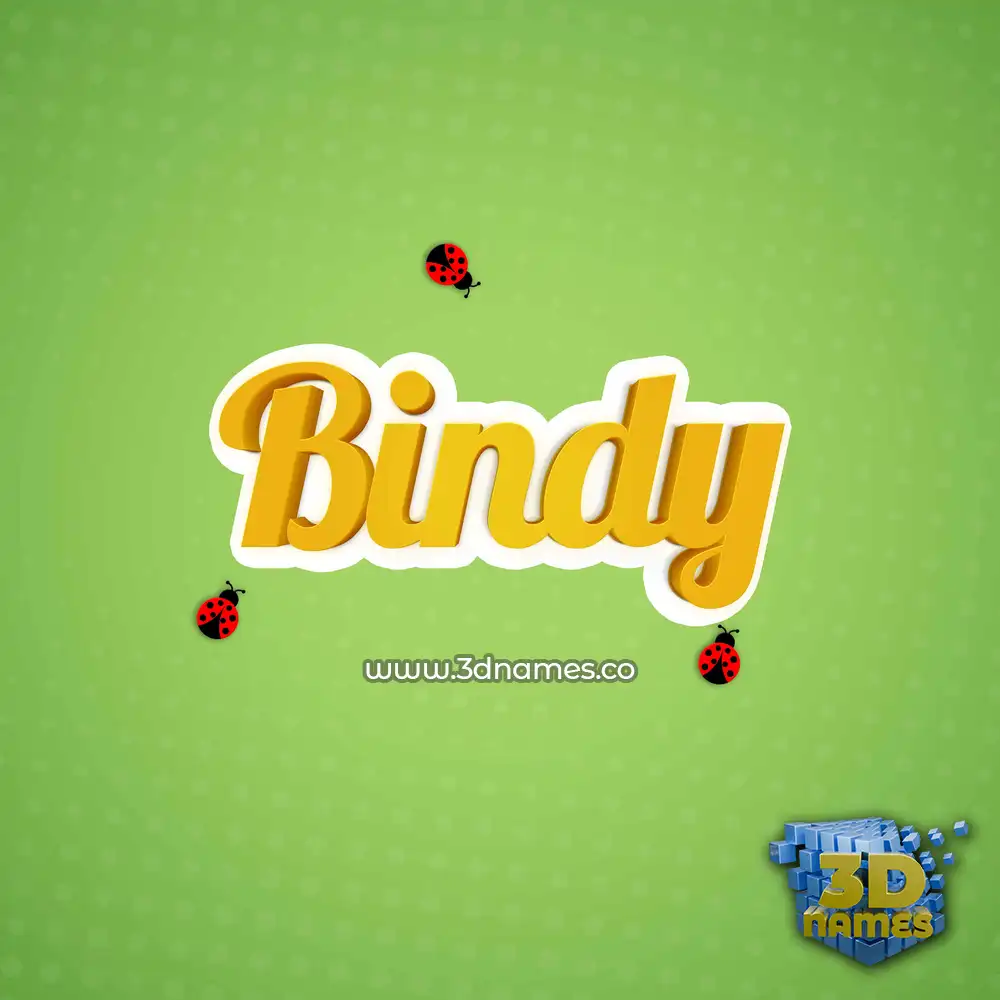 bindy in Ladybugs style - 3D name wallpaper