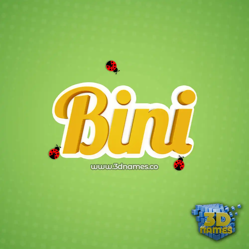 bini in Ladybugs style - 3D name wallpaper