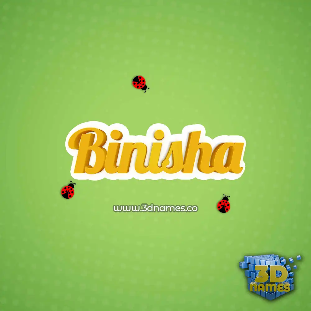binisha in Ladybugs style - 3D name wallpaper
