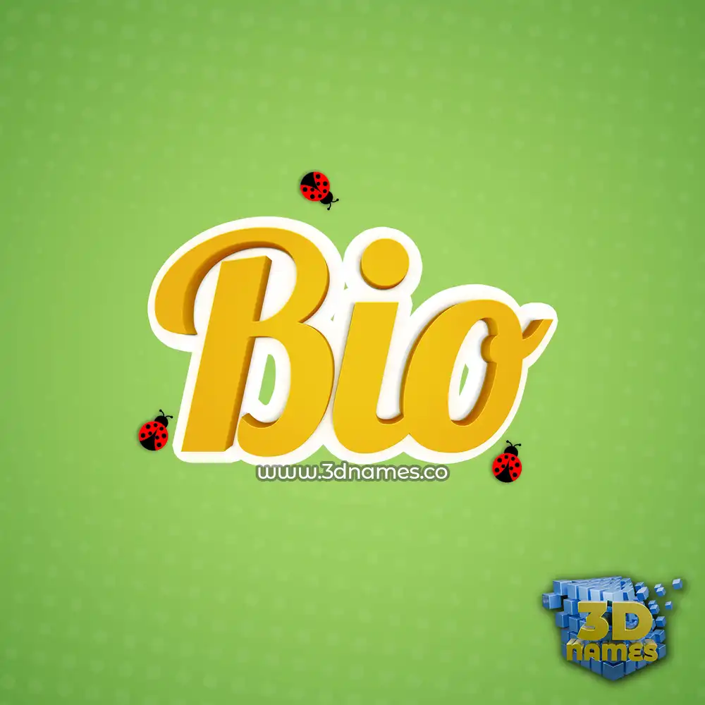 bio in Ladybugs style - 3D name wallpaper