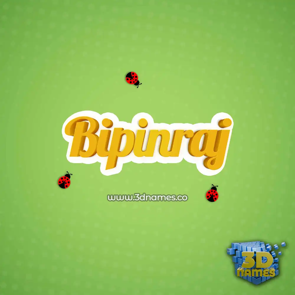 bipinraj in Ladybugs style - 3D name wallpaper