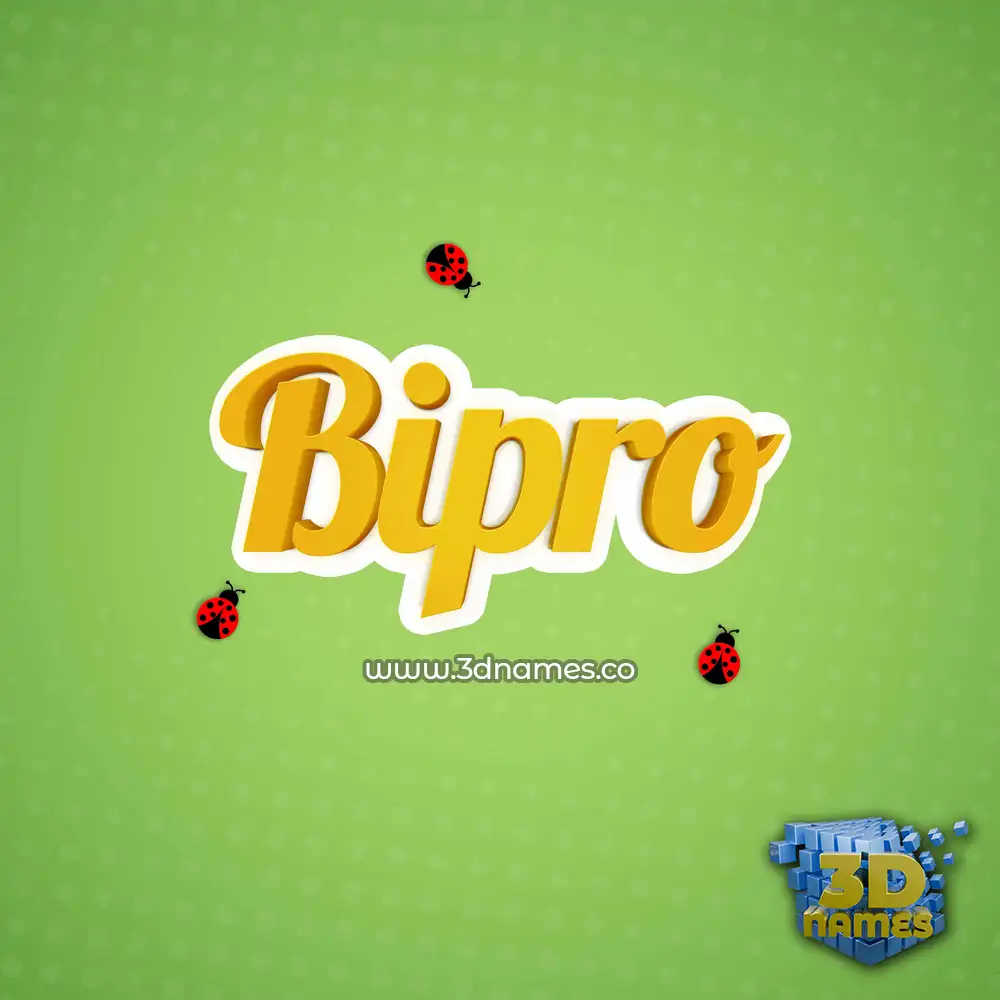 bipro in Ladybugs style - 3D name wallpaper