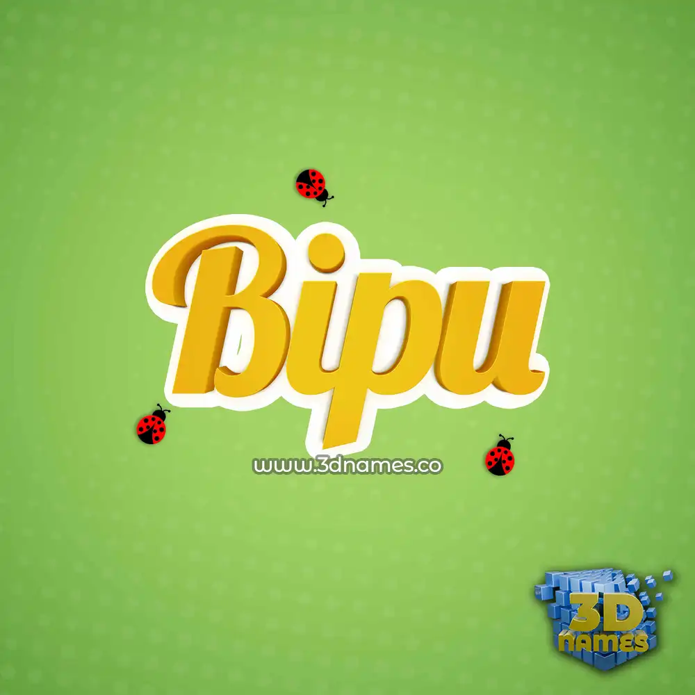bipu in Ladybugs style - 3D name wallpaper