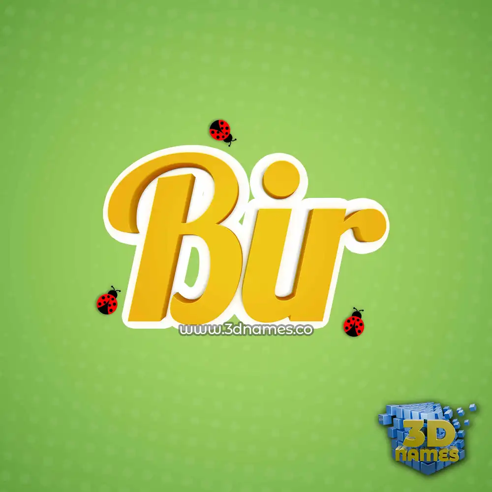 bir in Ladybugs style - 3D name wallpaper