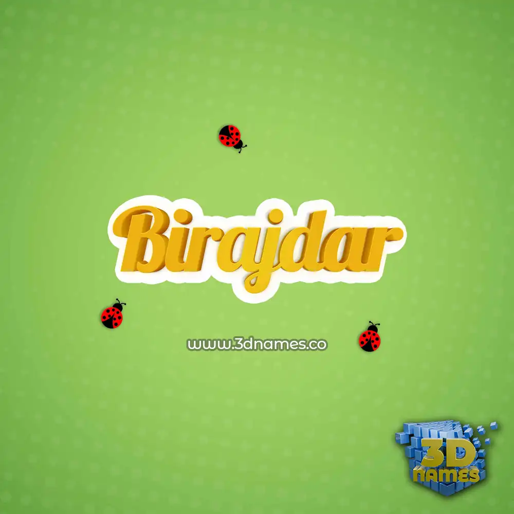 birajdar in Ladybugs style - 3D name wallpaper