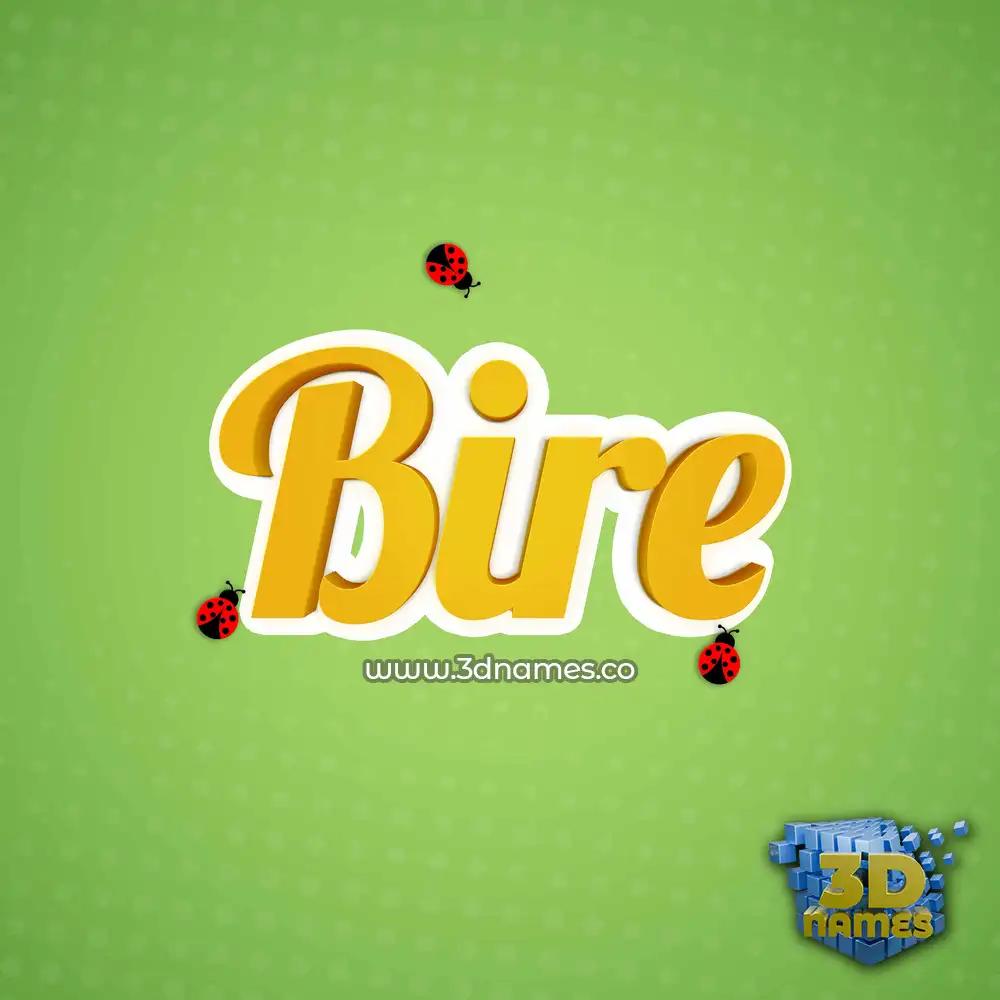 bire in Ladybugs style - 3D name wallpaper