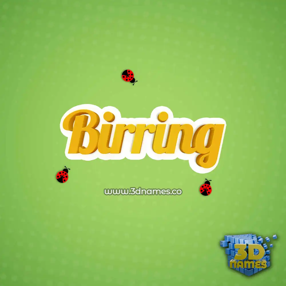 birring in Ladybugs style - 3D name wallpaper