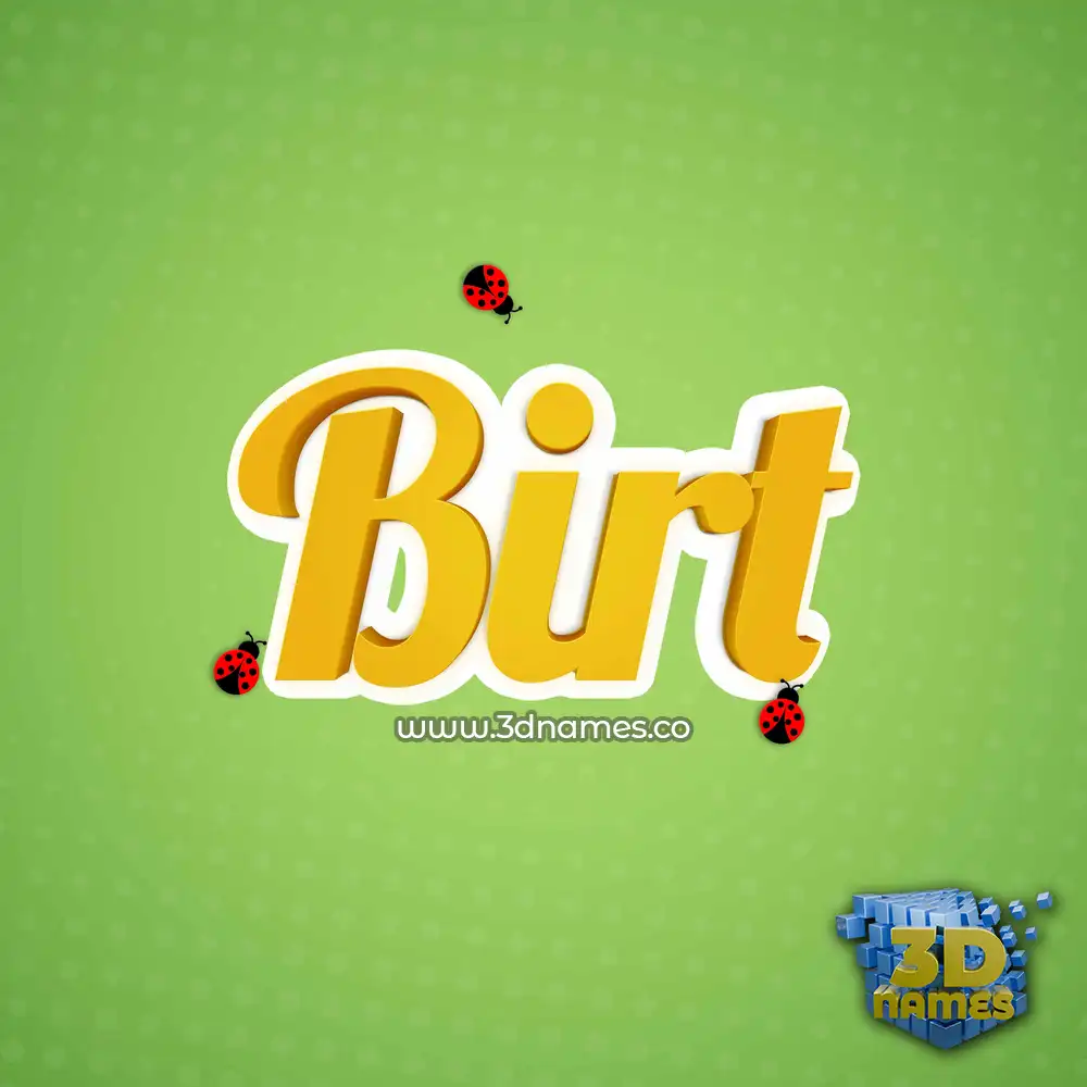 birt in Ladybugs style - 3D name wallpaper