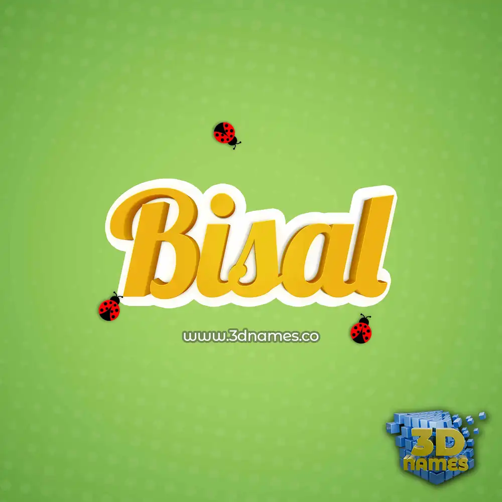bisal in Ladybugs style - 3D name wallpaper