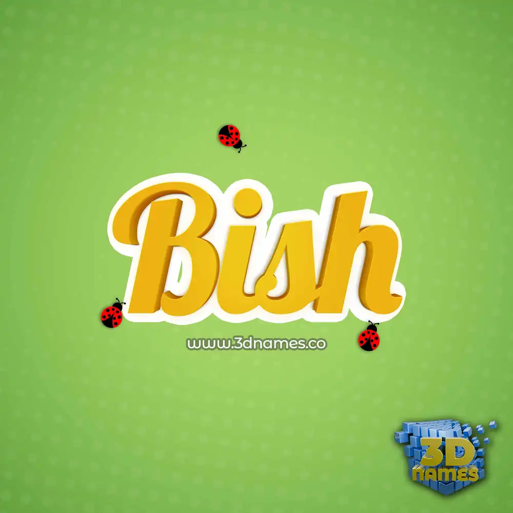 bish in Ladybugs style - 3D name wallpaper
