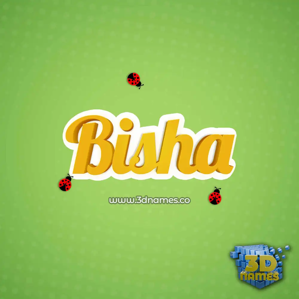 bisha in Ladybugs style - 3D name wallpaper