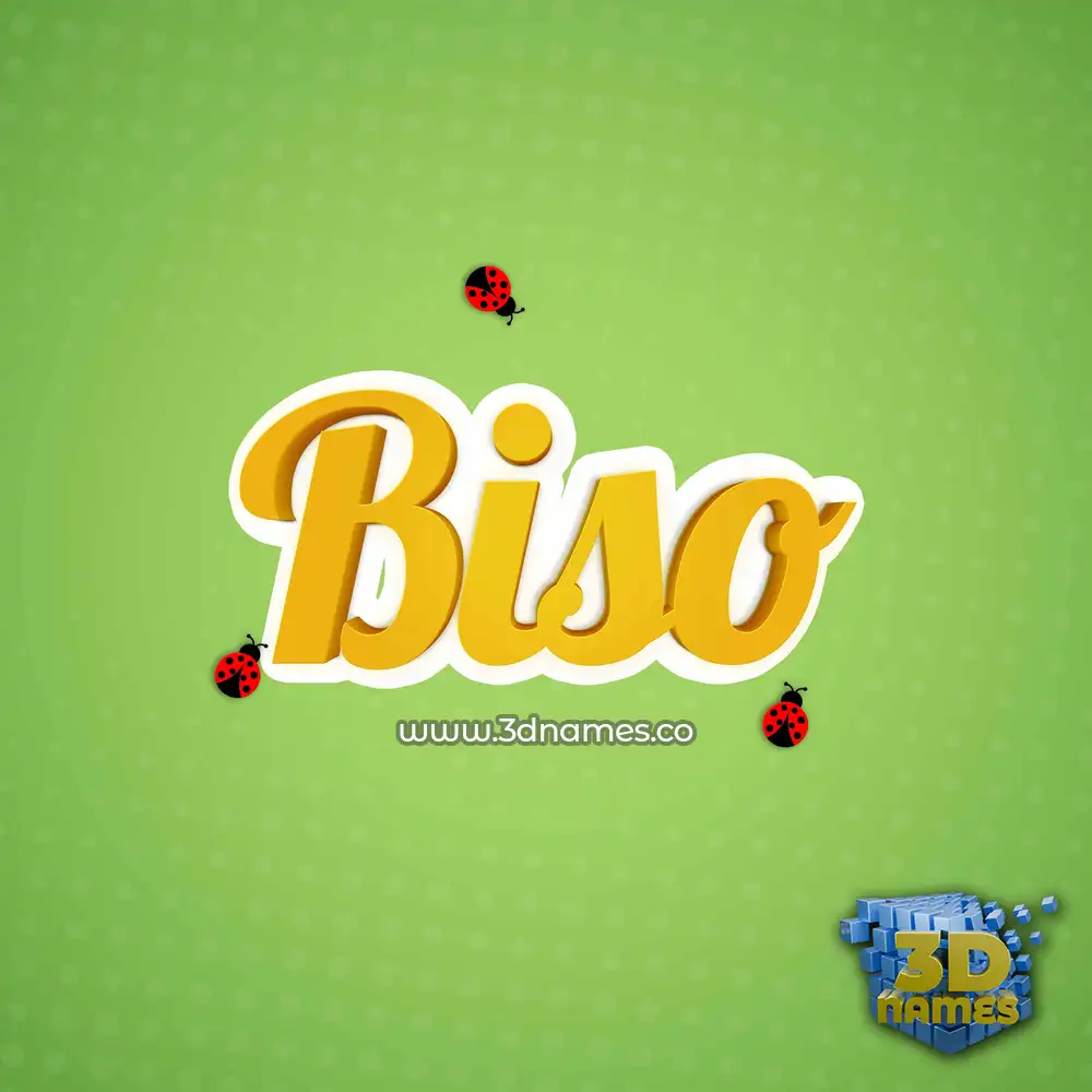biso in Ladybugs style - 3D name wallpaper