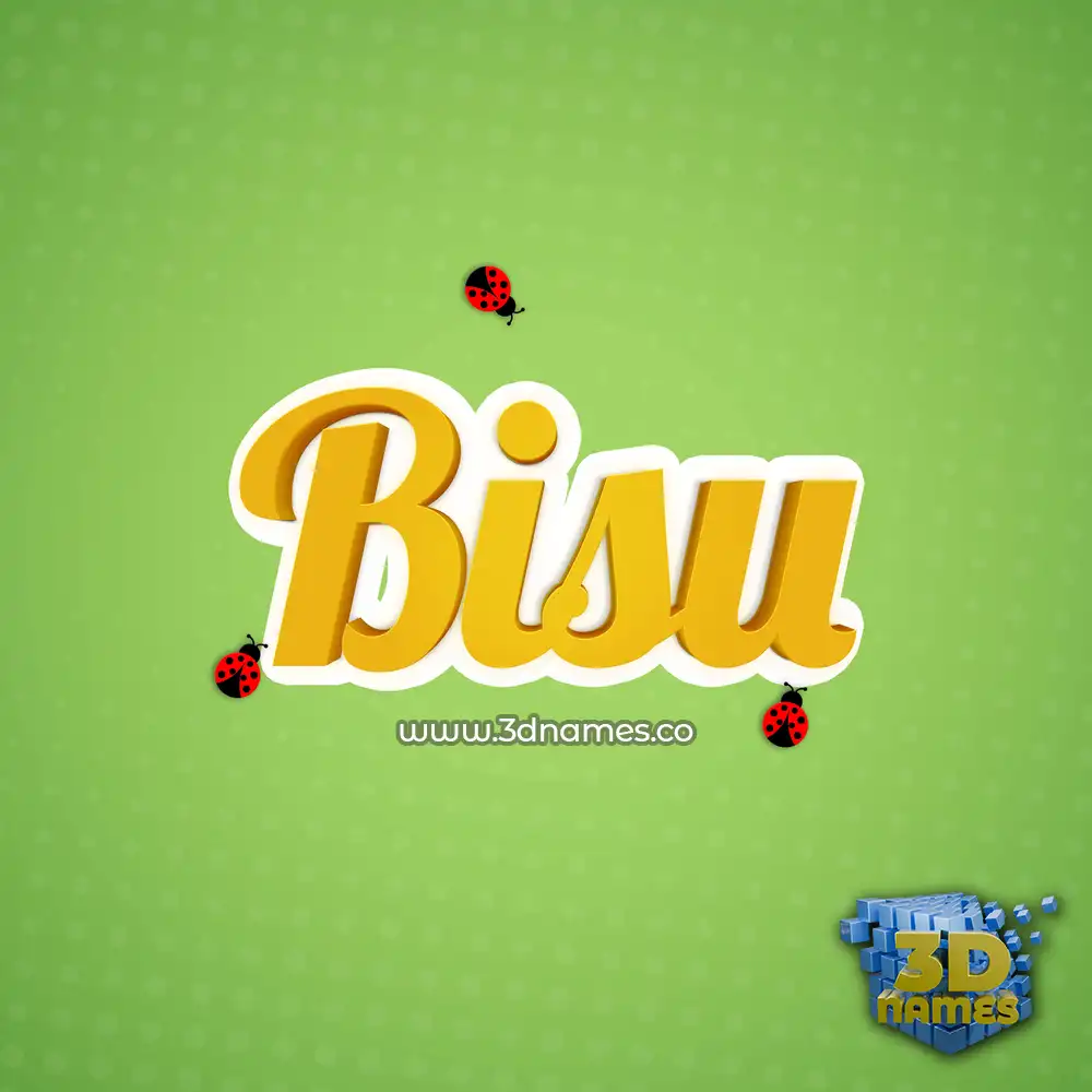 bisu in Ladybugs style - 3D name wallpaper