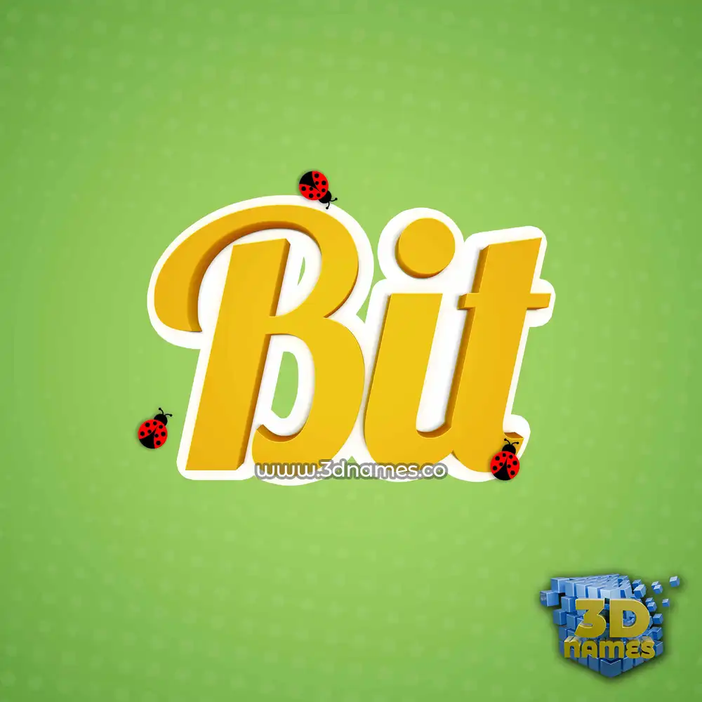 bit in Ladybugs style - 3D name wallpaper