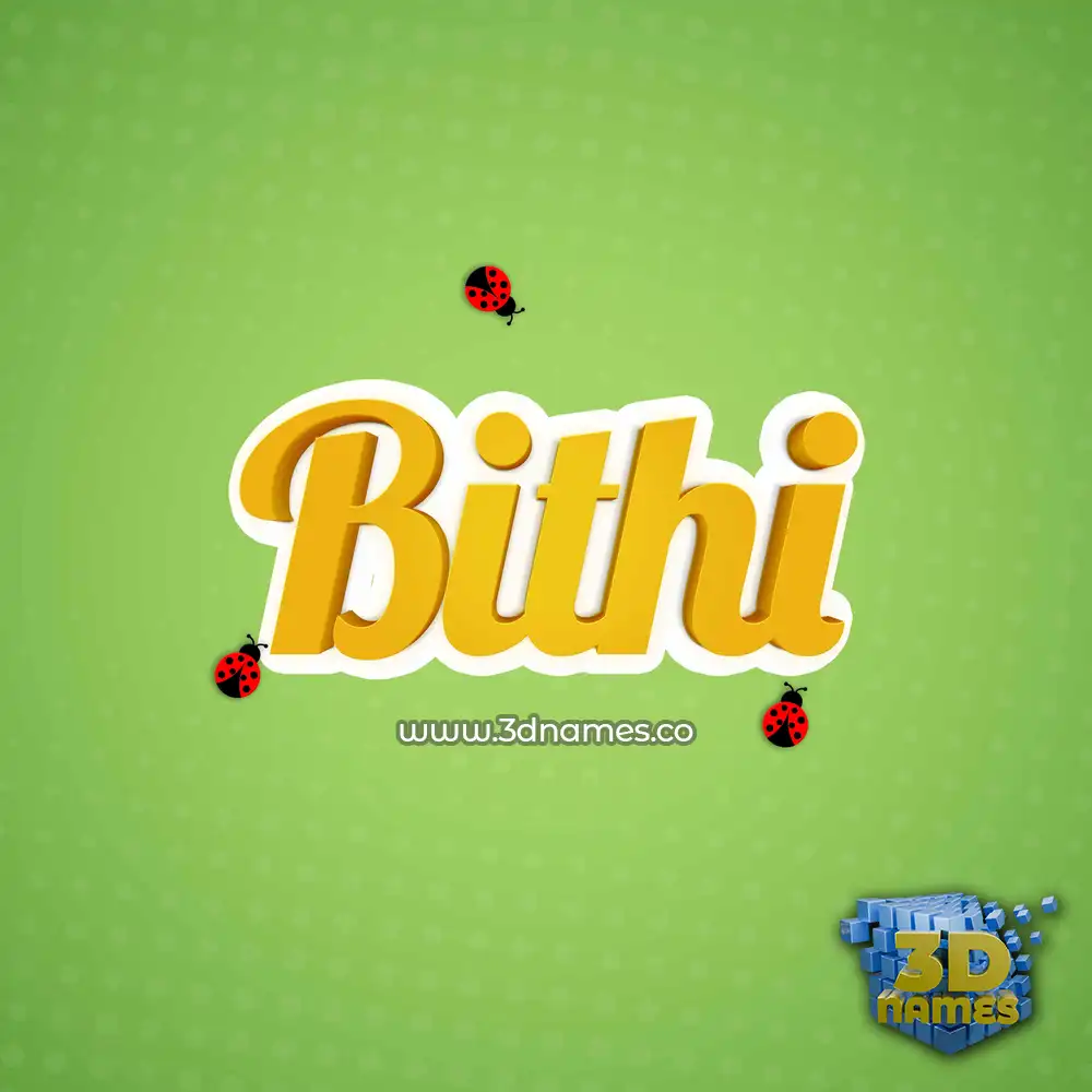 bithi in Ladybugs style - 3D name wallpaper