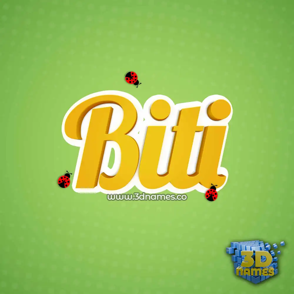 biti in Ladybugs style - 3D name wallpaper