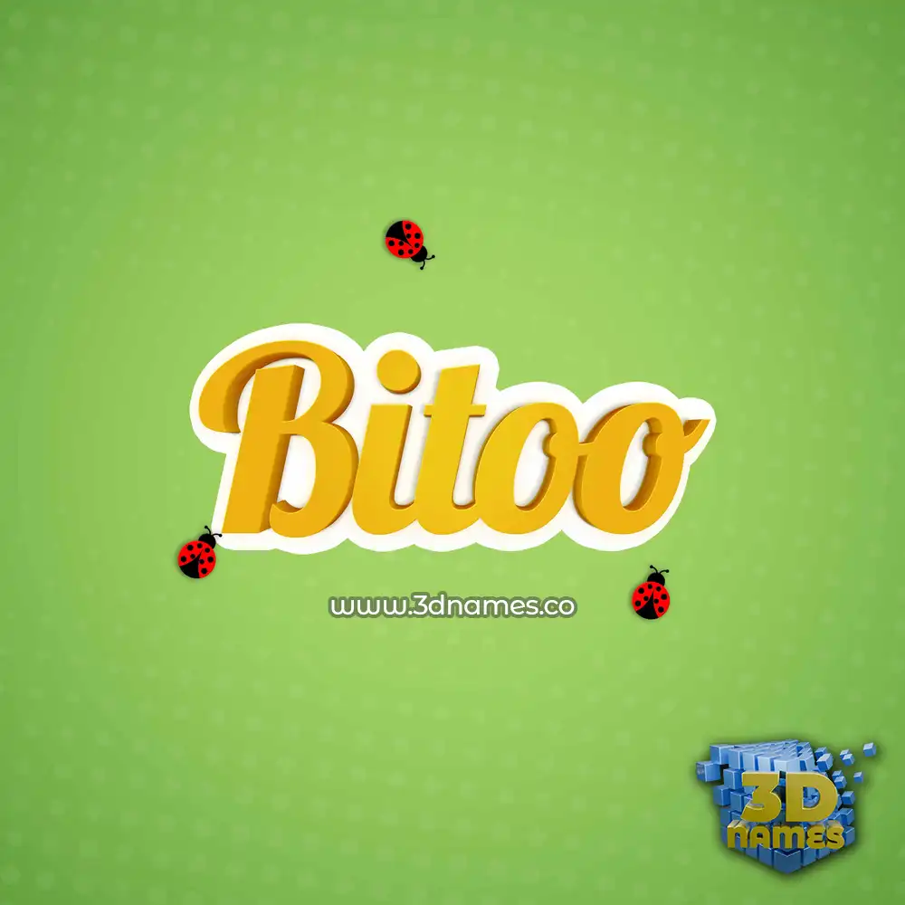 bitoo in Ladybugs style - 3D name wallpaper