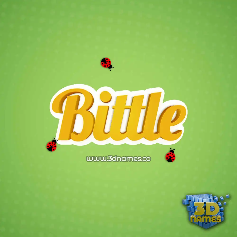 bittle in Ladybugs style - 3D name wallpaper