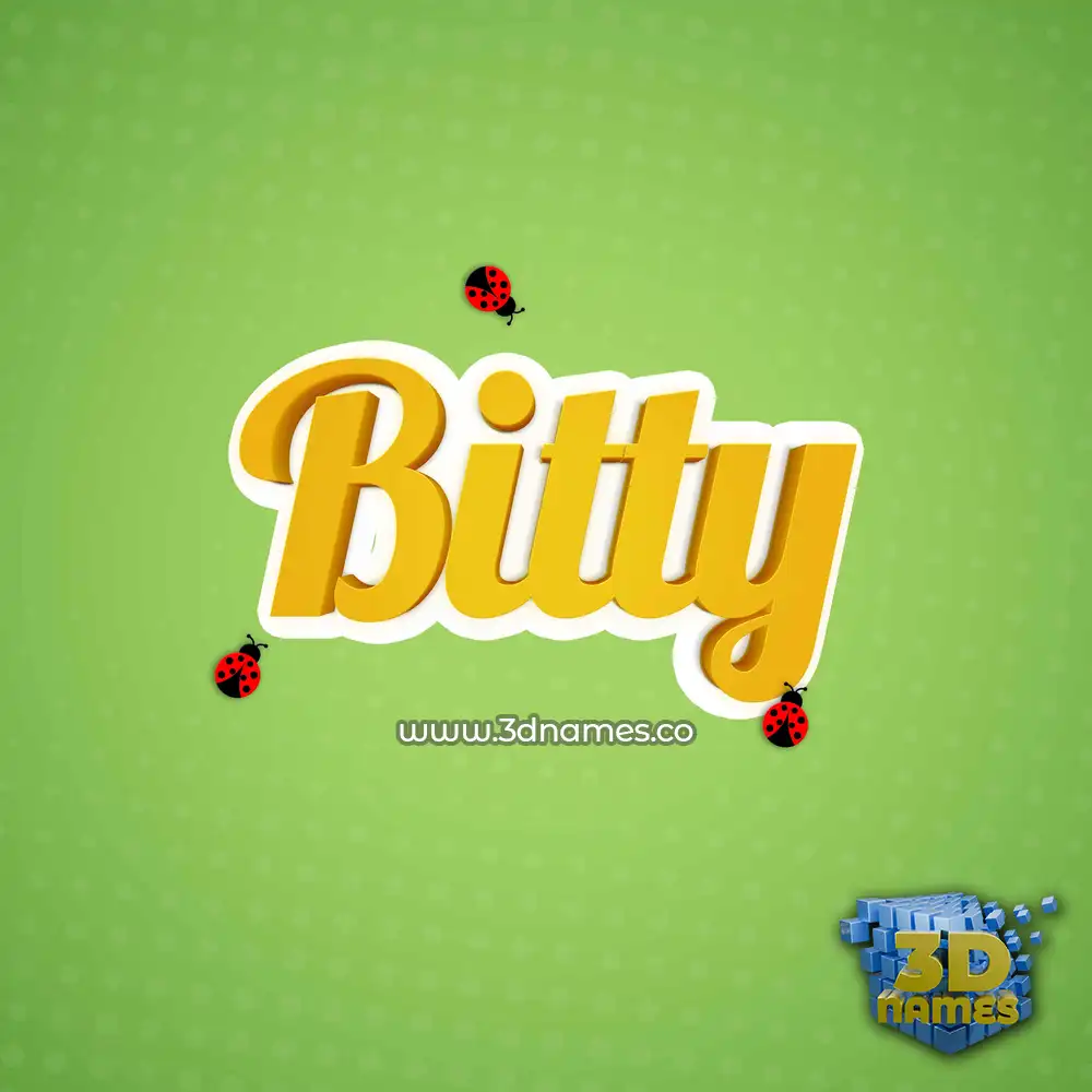bitty in Ladybugs style - 3D name wallpaper