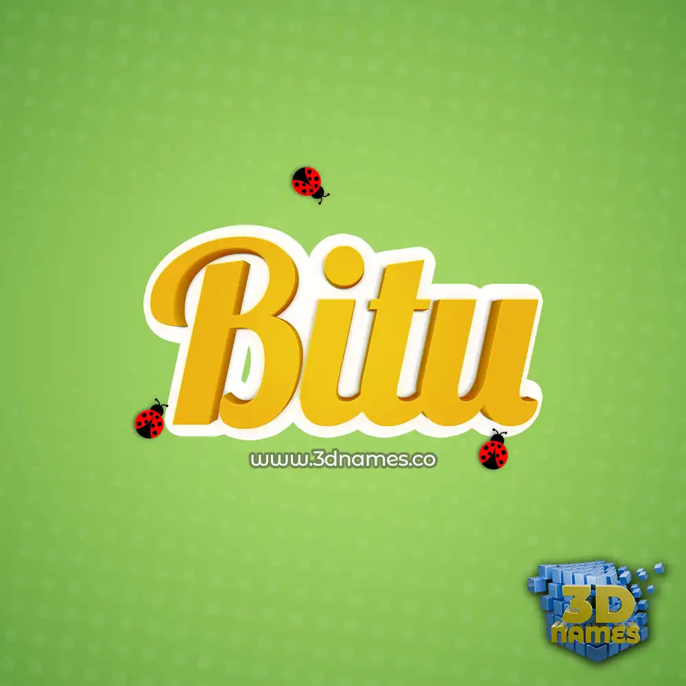 bitu in Ladybugs style - 3D name wallpaper