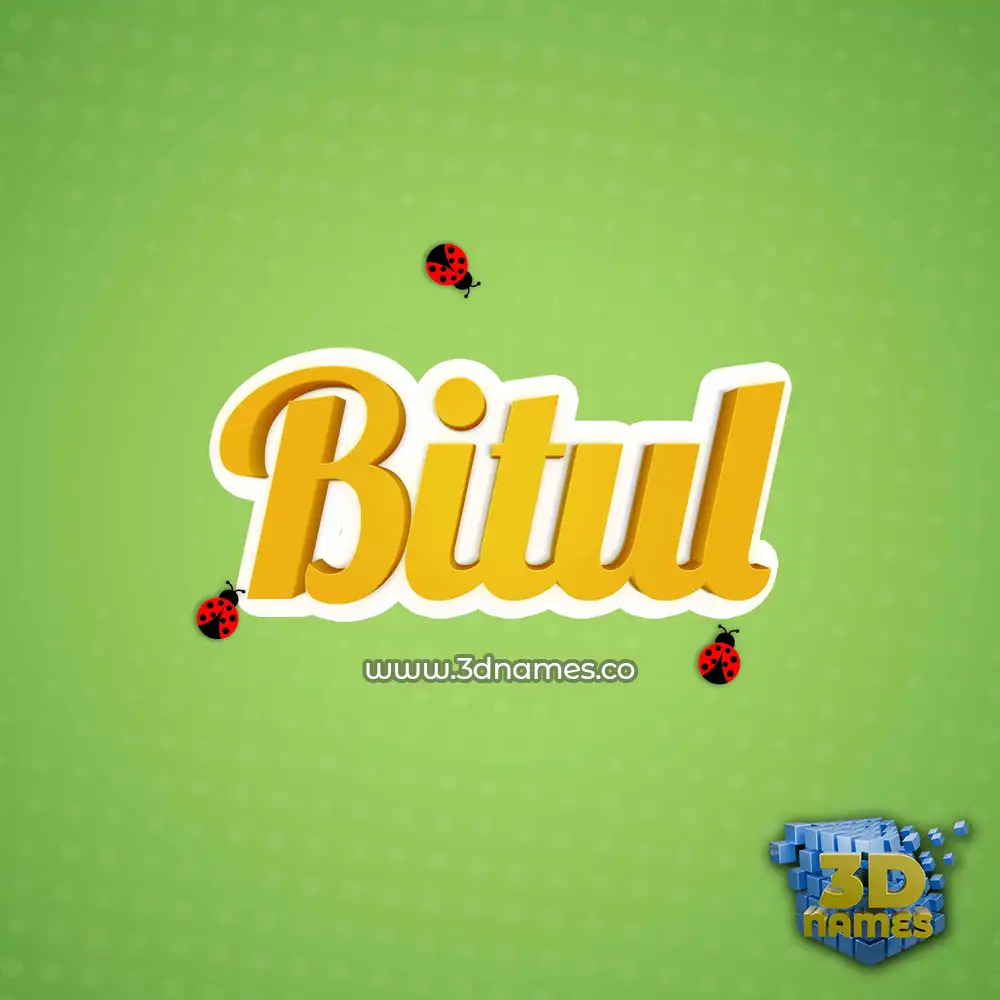 bitul in Ladybugs style - 3D name wallpaper