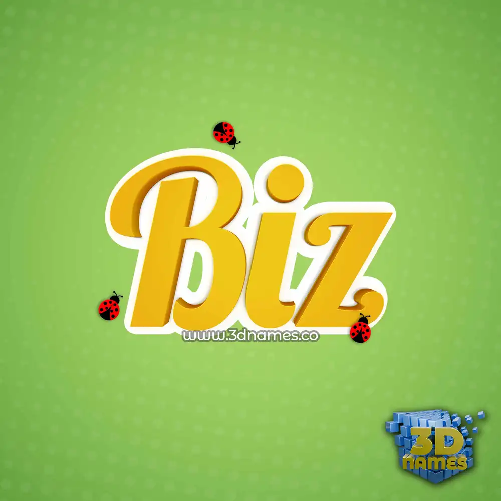 biz in Ladybugs style - 3D name wallpaper