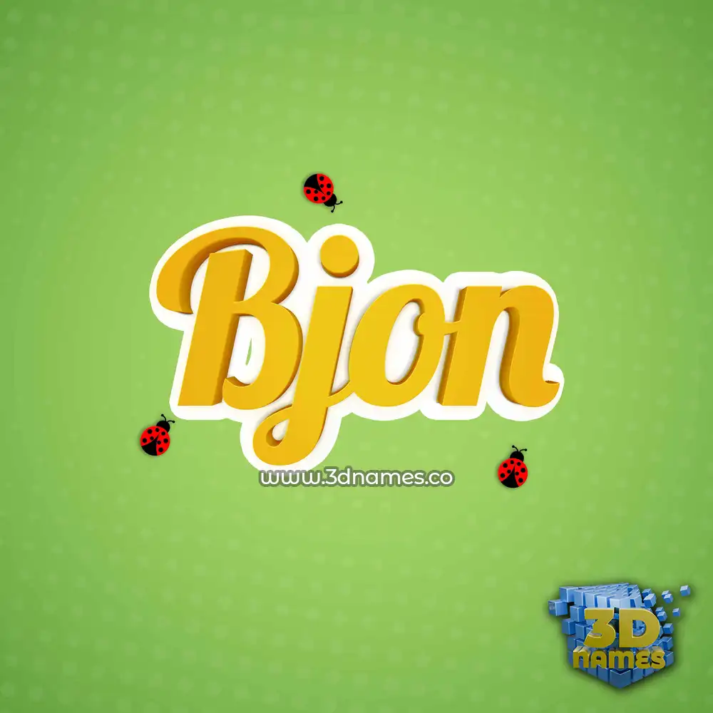 bjon in Ladybugs style - 3D name wallpaper