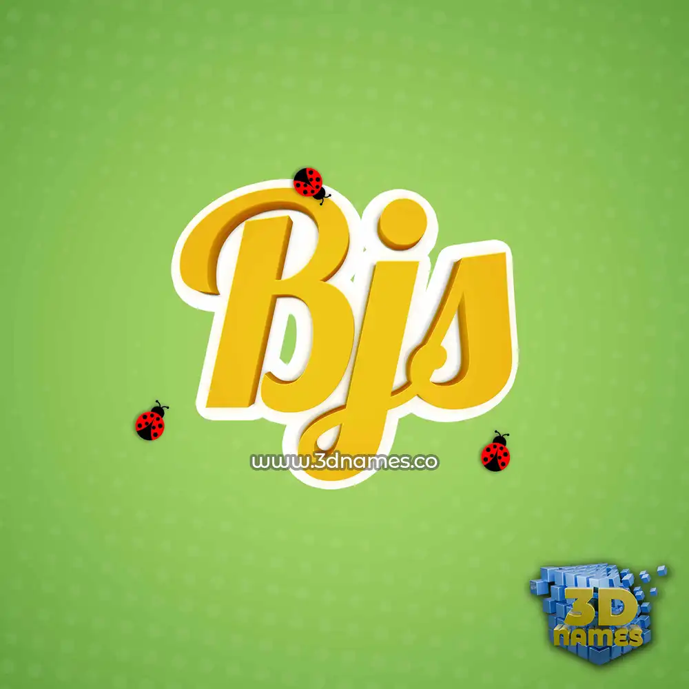 bjs in Ladybugs style - 3D name wallpaper