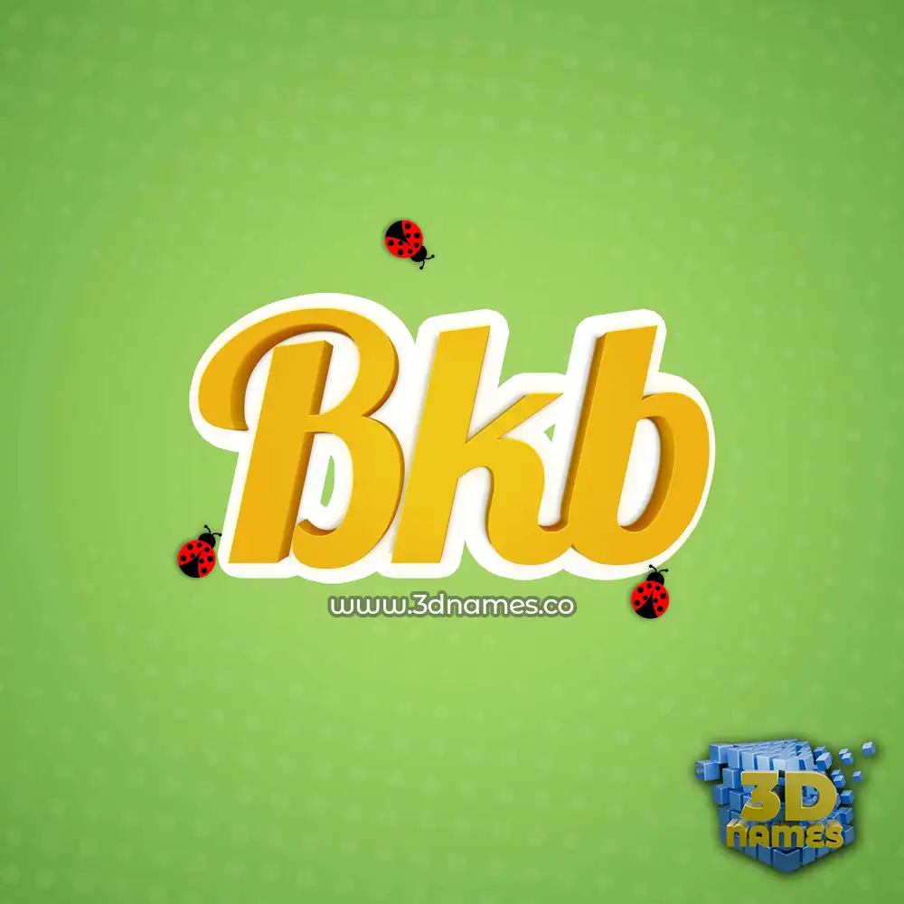 bkb in Ladybugs style - 3D name wallpaper