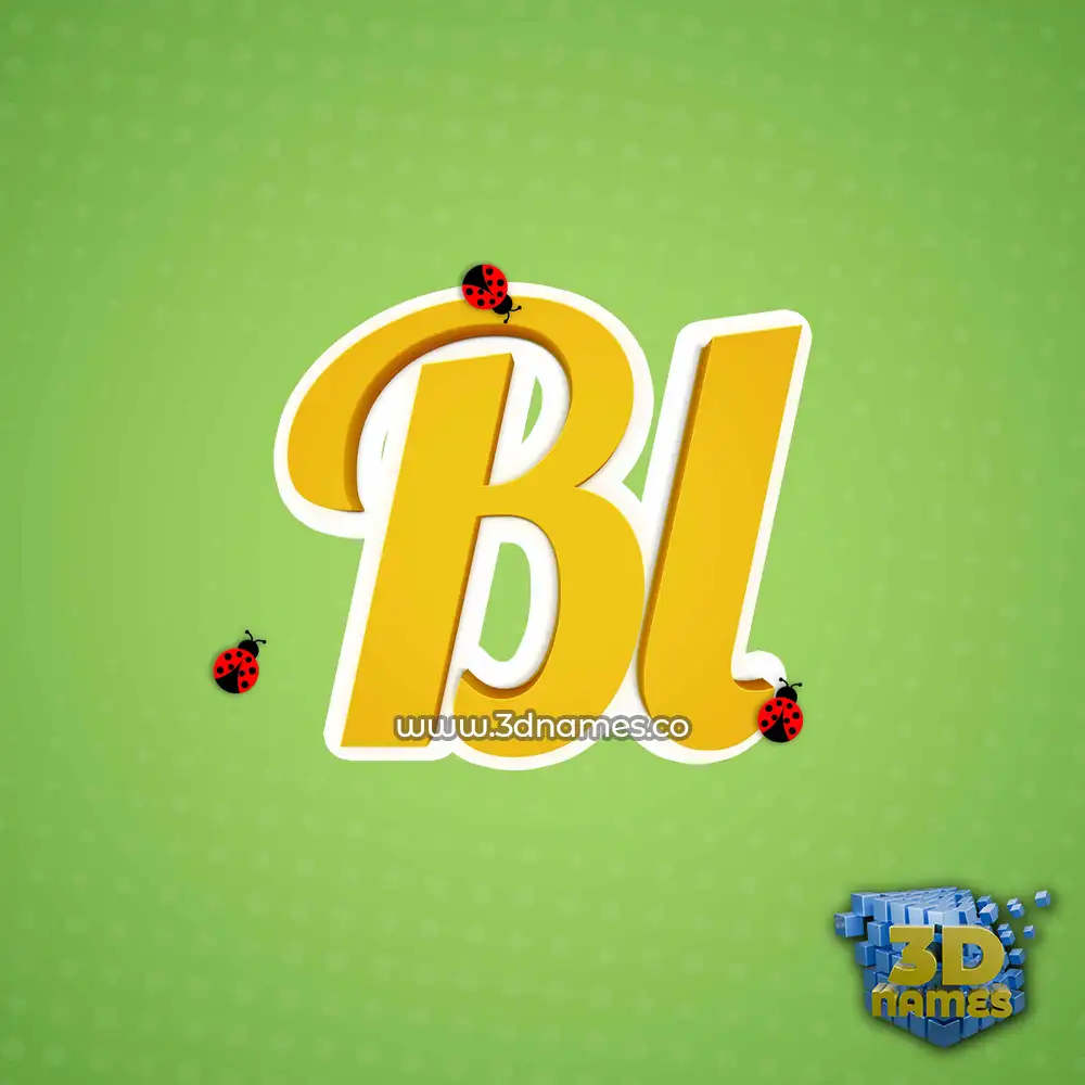 bl in Ladybugs style - 3D name wallpaper