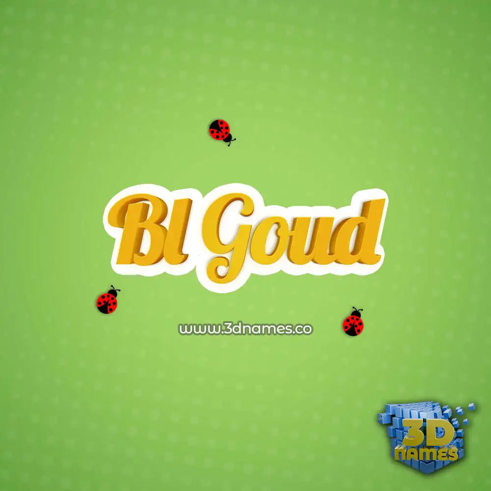 bl goud in Ladybugs style - 3D name wallpaper