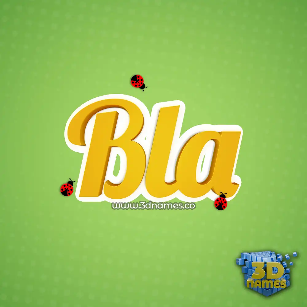 bla in Ladybugs style - 3D name wallpaper