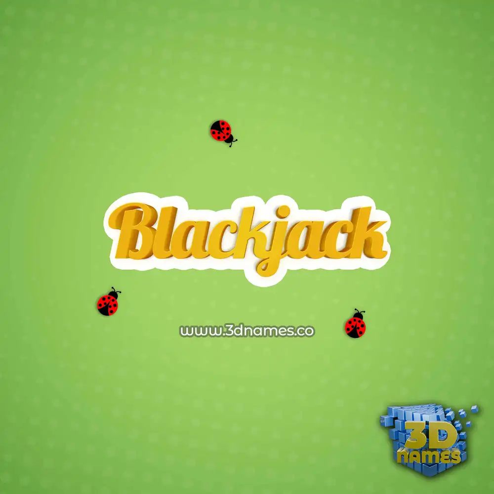 blackjack in Ladybugs style - 3D name wallpaper